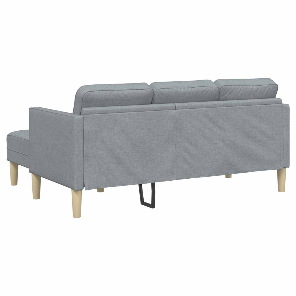 vidaXL Zestaw Sof z poduszką 2 pcs Jasnoszary Poliester