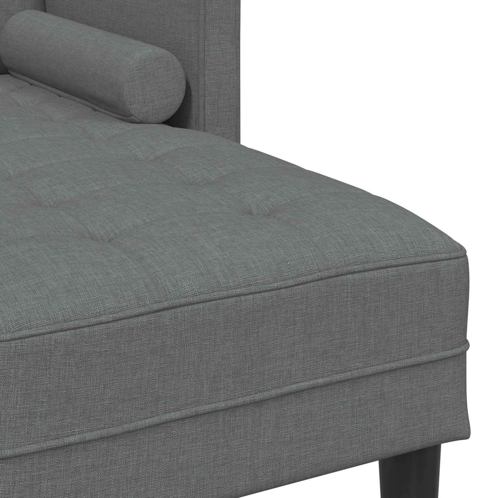 vidaXL Zestaw Sof z poduszką 2 pcs Ciemnoszary Poliester