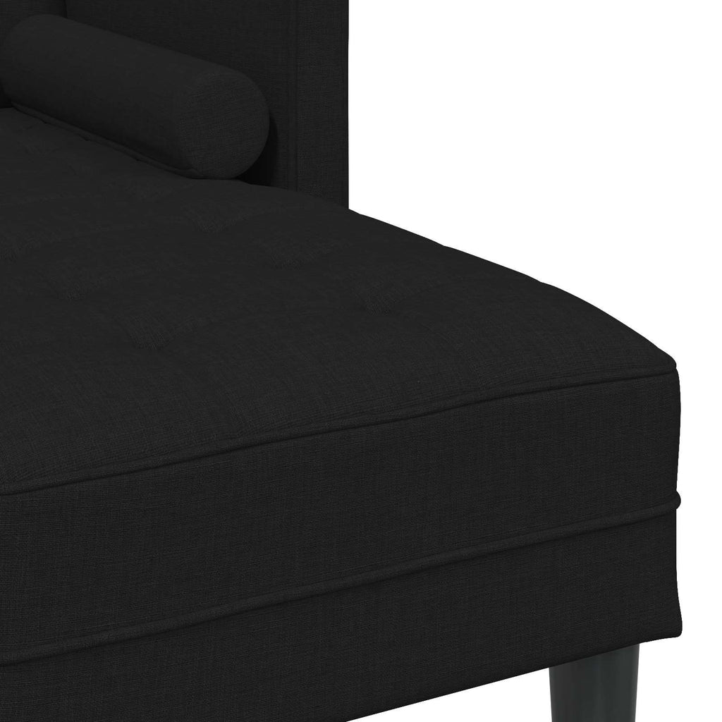vidaXL Zestaw Sof z poduszką 2 pcs Czarny Poliester