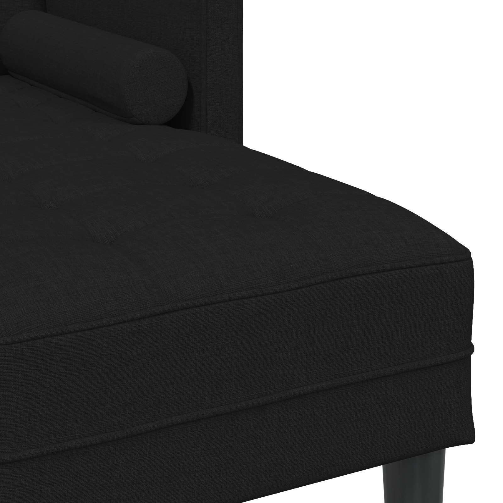 vidaXL Zestaw Sof z poduszką 2 pcs Czarny Poliester