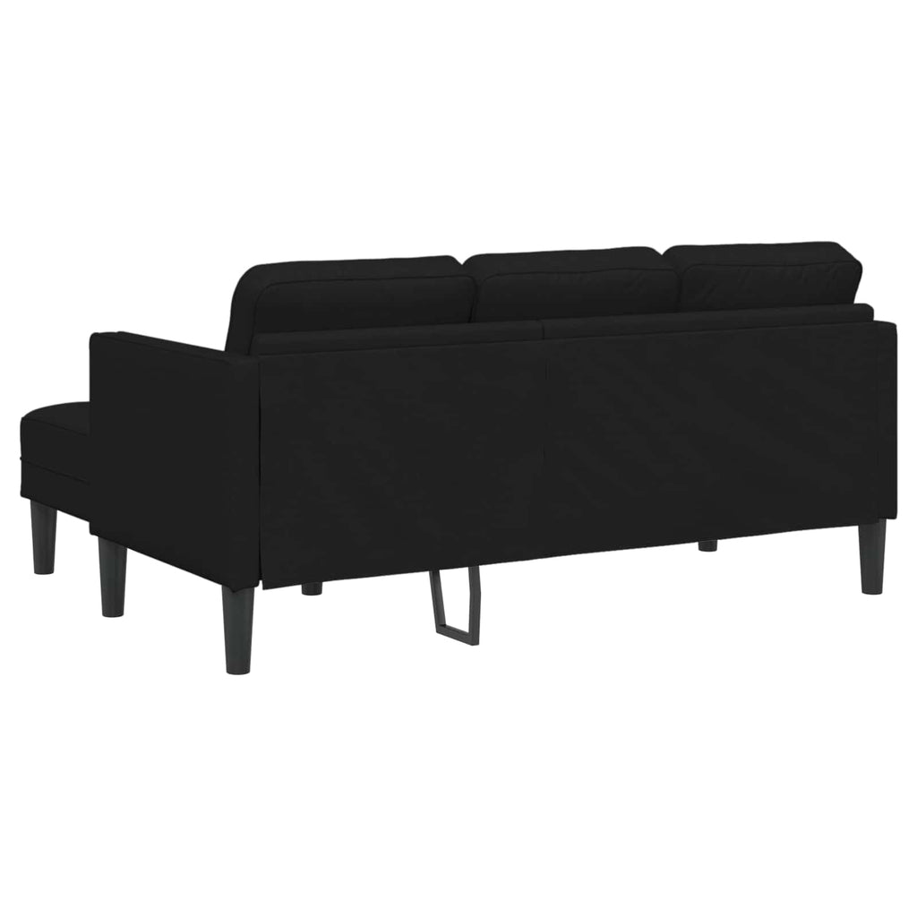 vidaXL Zestaw Sof z poduszką 2 pcs Czarny Poliester