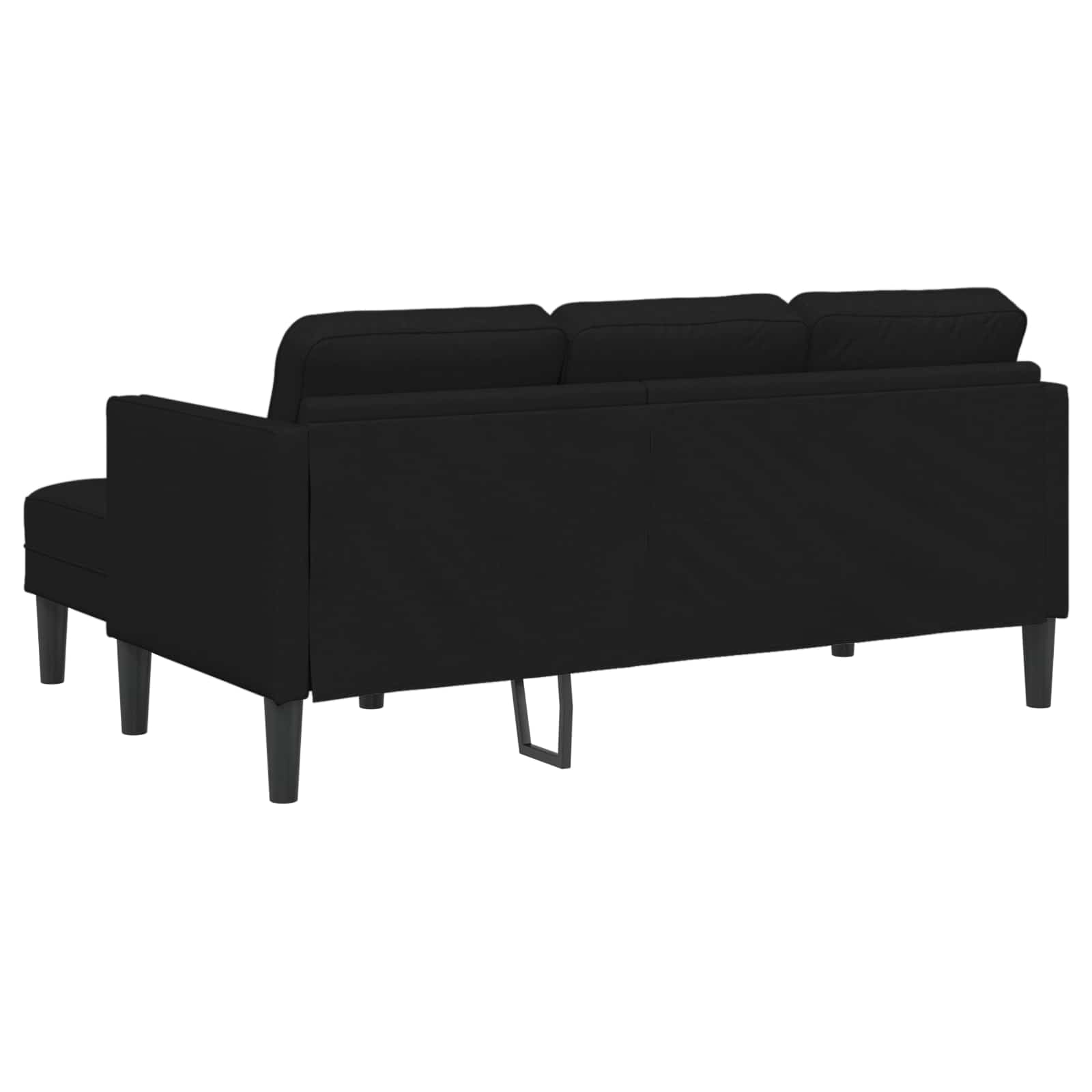 vidaXL Zestaw Sof z poduszką 2 pcs Czarny Poliester