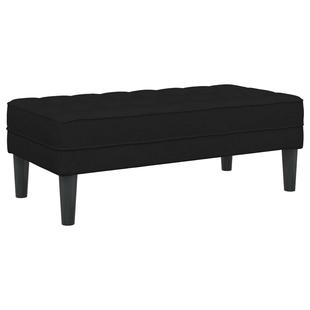 vidaXL Zestaw Sof z poduszką 2 pcs Czarny Poliester