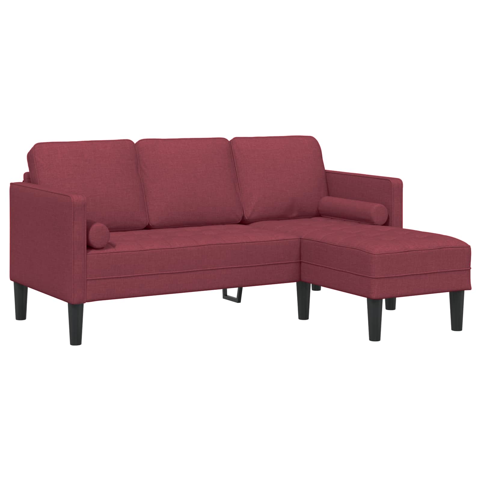 vidaXL Zestaw Sof z poduszką 2 pcs Czerwone wino Poliester