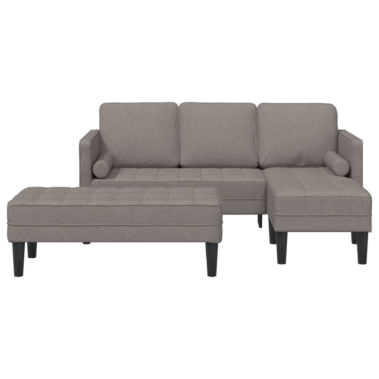 vidaXL Zestaw Sof z poduszką 2 pcs Ciemnoszary Poliester