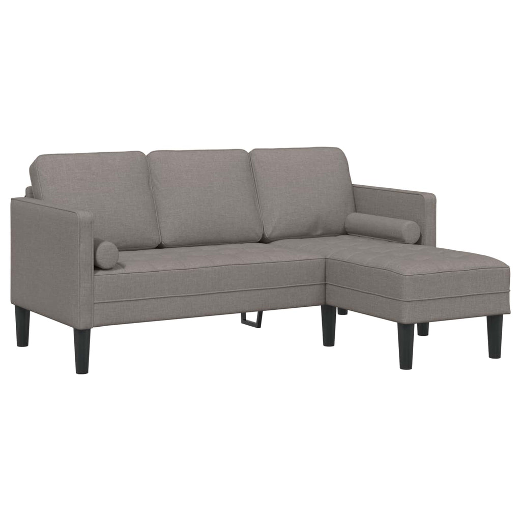 vidaXL Zestaw Sof z poduszką 2 pcs Ciemnoszary Poliester