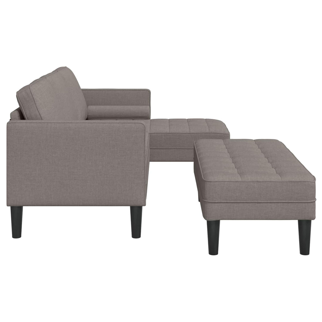 vidaXL Zestaw Sof z poduszką 2 pcs Ciemnoszary Poliester