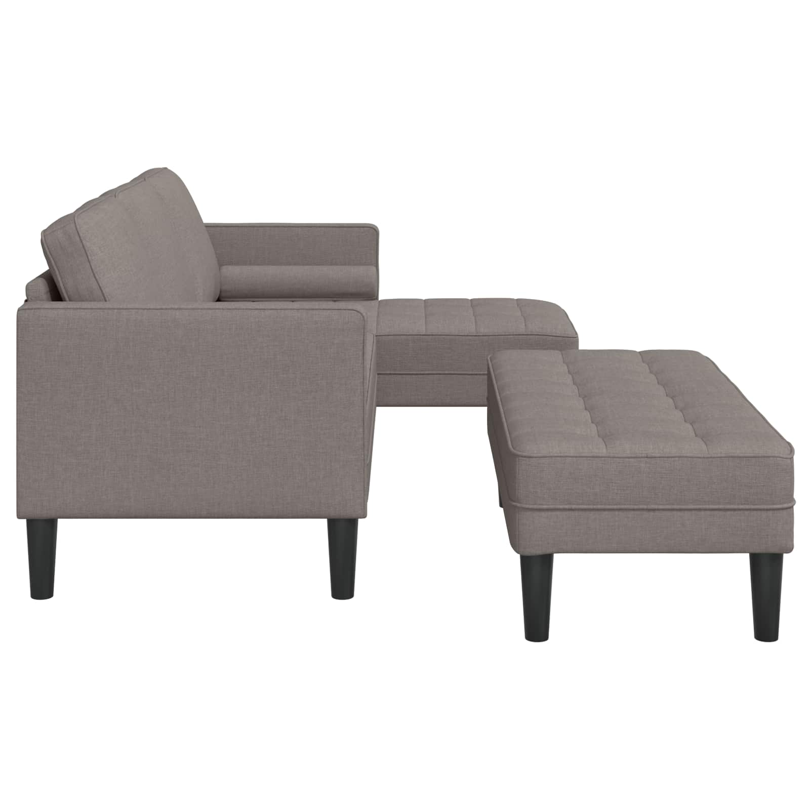 vidaXL Zestaw Sof z poduszką 2 pcs Ciemnoszary Poliester