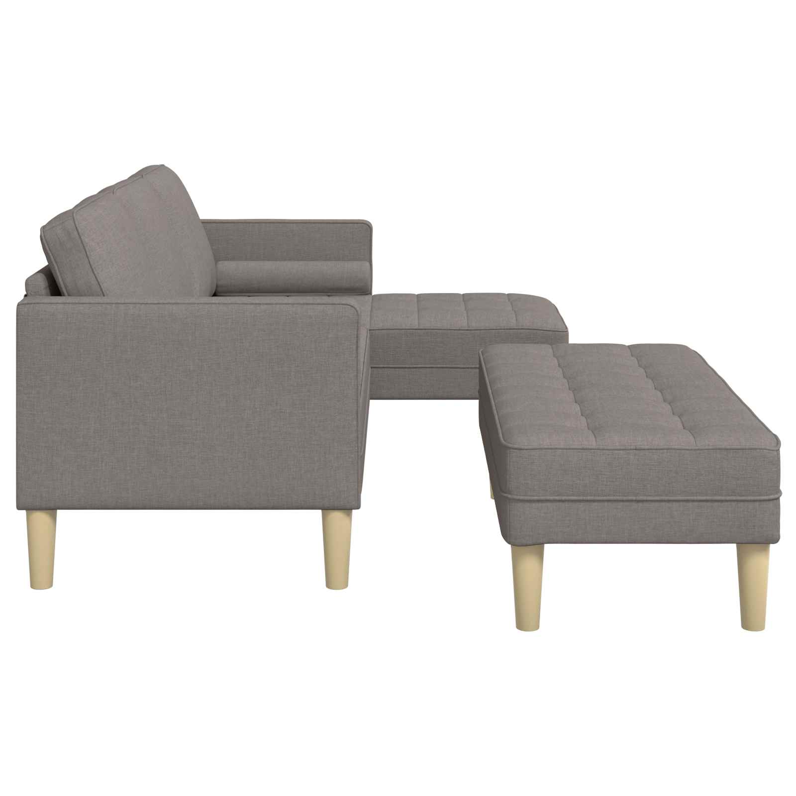 vidaXL Zestaw Sof z poduszką 2 pcs Ciemnoszary Poliester
