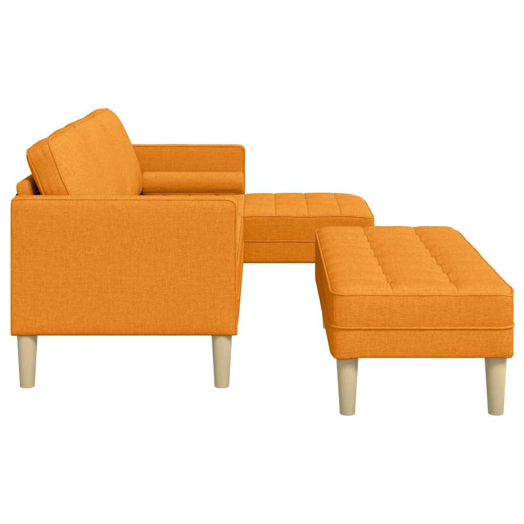 vidaXL Zestaw Sof z poduszką 2 pcs Ciemny Żółty Poliester