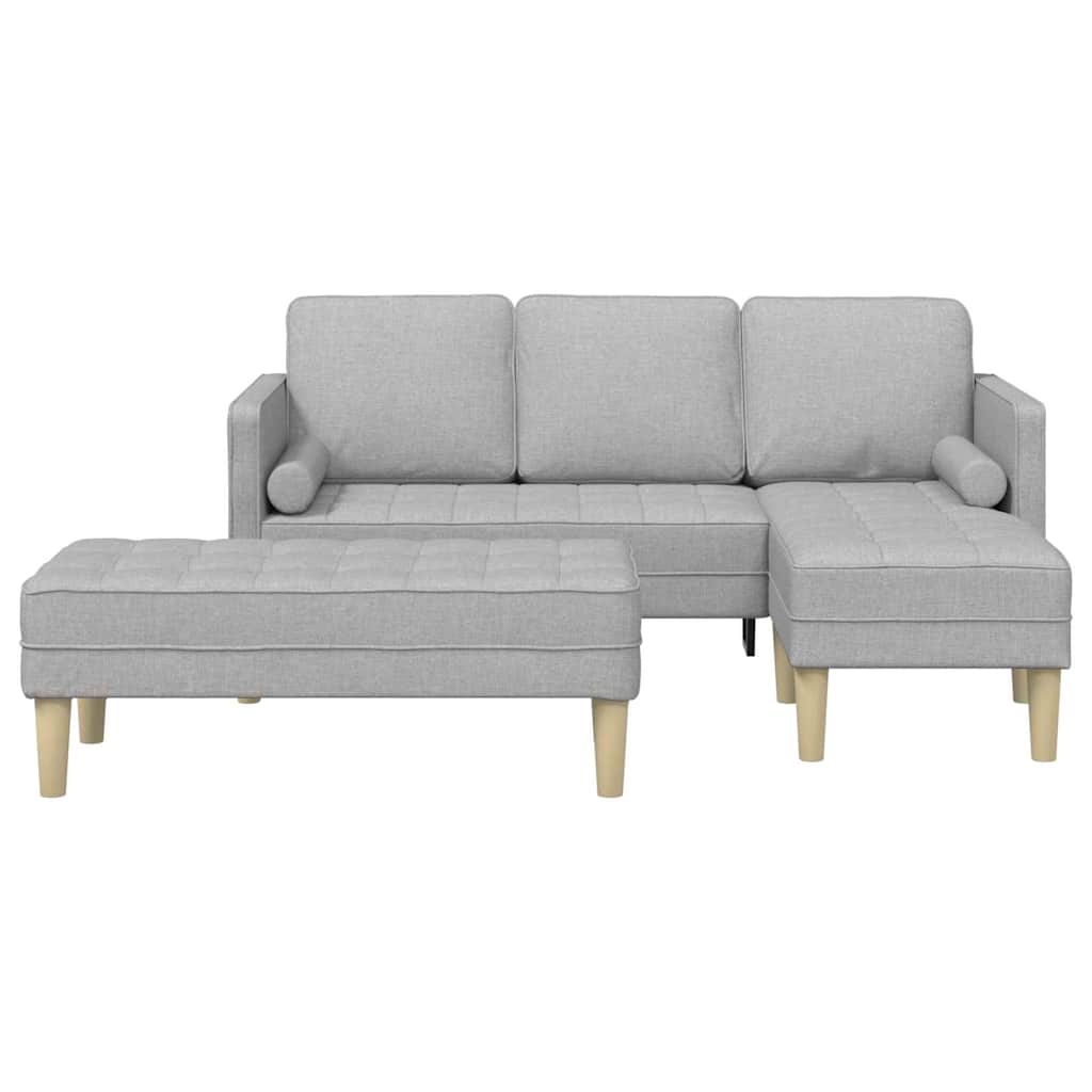 vidaXL Zestaw Sof 2 pcs Szary chmur 173 x 131 x 67 cm Poliester
