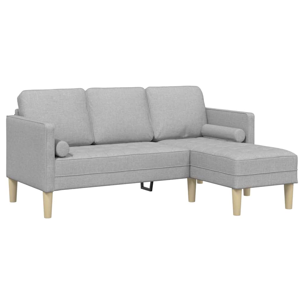 vidaXL Zestaw Sof 2 pcs Szary chmur 173 x 131 x 67 cm Poliester
