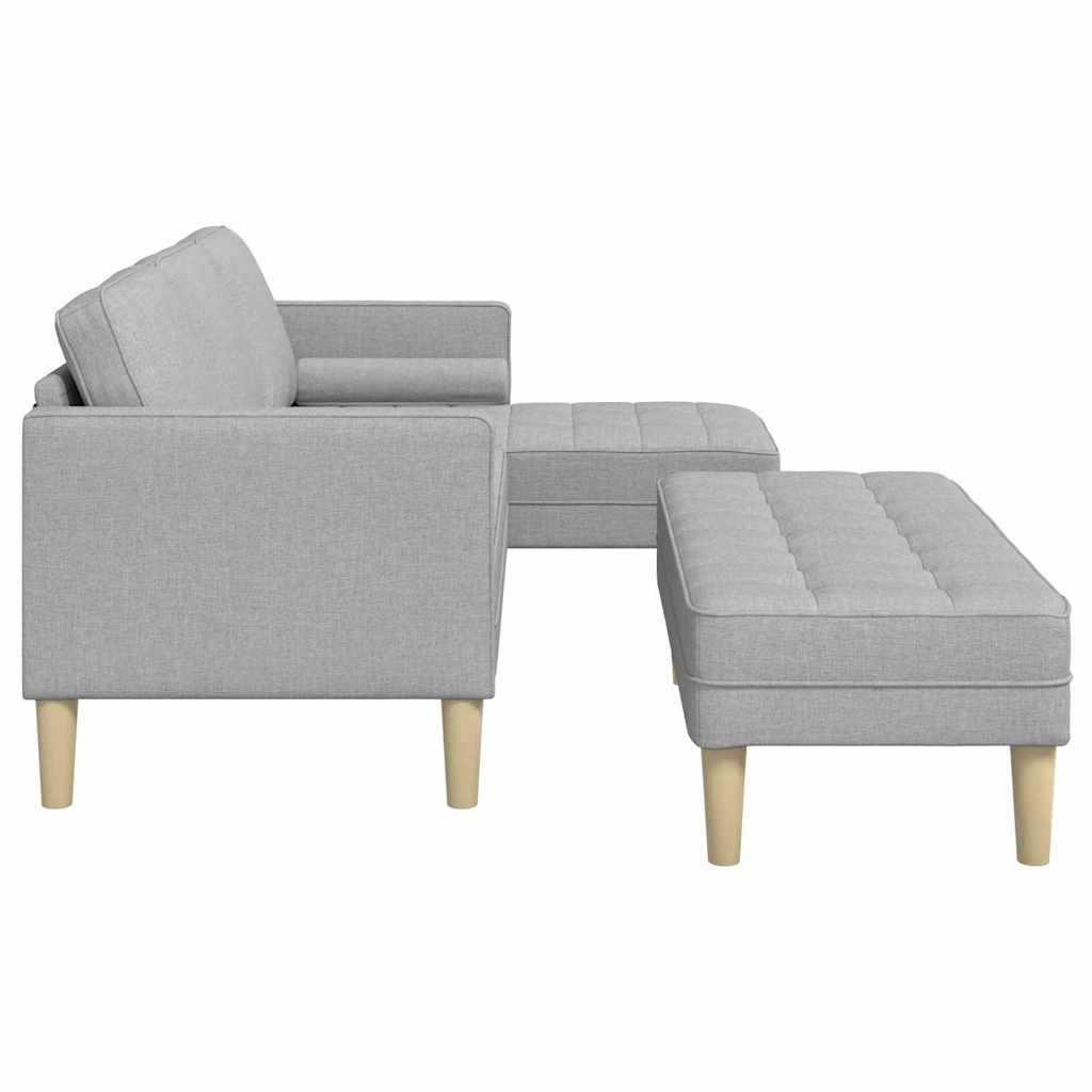 vidaXL Zestaw Sof 2 pcs Szary chmur 173 x 131 x 67 cm Poliester