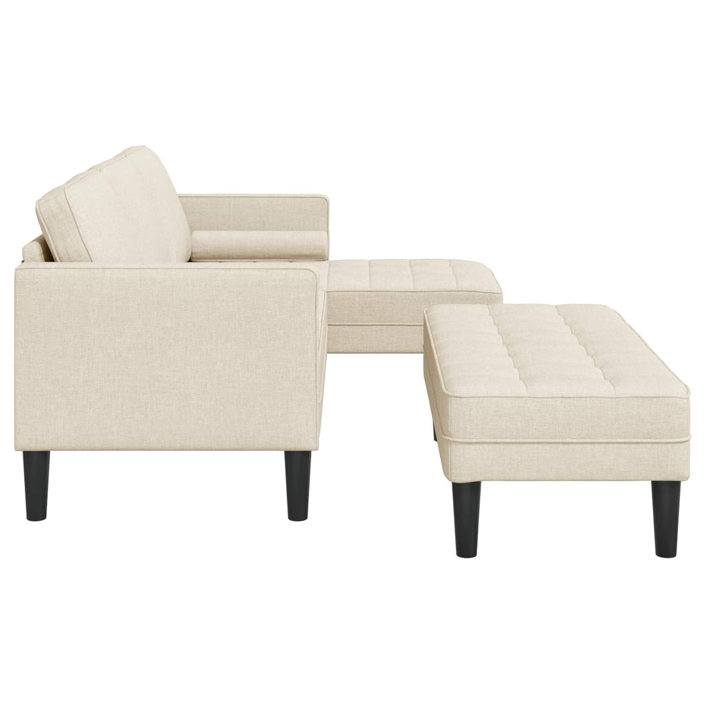 vidaXL Zestaw Sof z poduszką 2 pcs Płótno Poliester