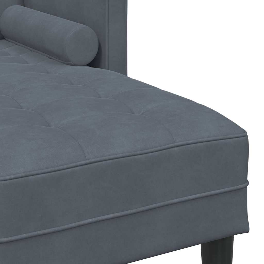 vidaXL Zestaw Sof z poduszką 2 pcs Ciemnoszary Poliester