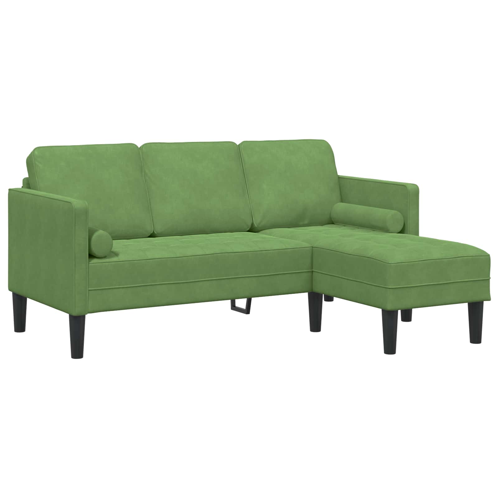 vidaXL Zestaw Sof z poduszką 2 pcs Jasnozielony Poliester