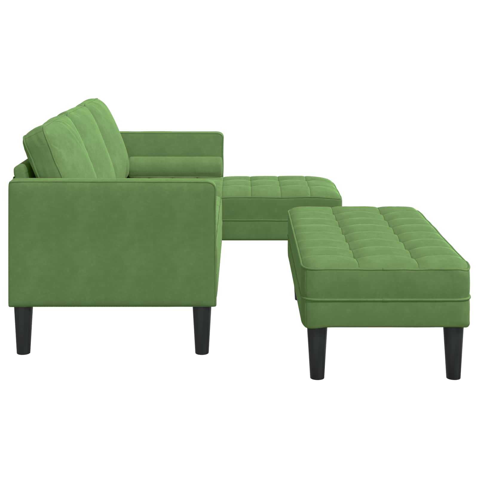 vidaXL Zestaw Sof z poduszką 2 pcs Jasnozielony Poliester