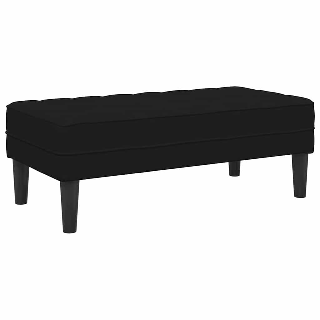 vidaXL Zestaw Sof z poduszką 2 pcs Czarny Poliester