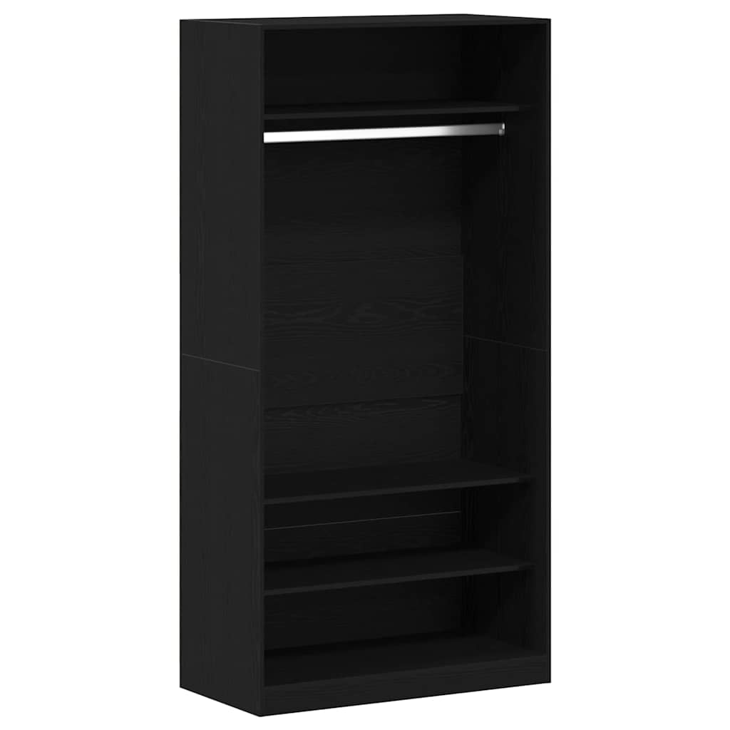 vidaXL Garderoba Czarny Dąb 100 x 50 x 200 cm Materiał drewnopochodny