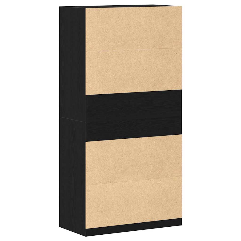 vidaXL Garderoba Czarny Dąb 100 x 50 x 200 cm Materiał drewnopochodny