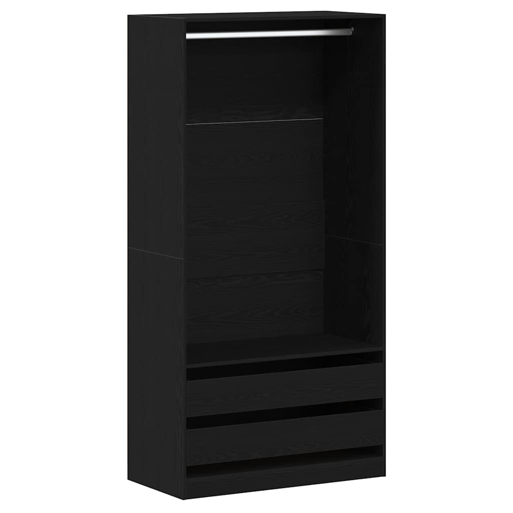 vidaXL Garderoba Czarny Dąb 100 x 50 x 200 cm Materiał drewnopochodny