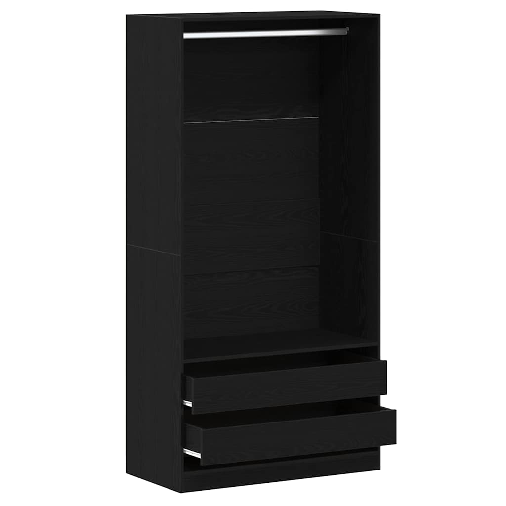 vidaXL Garderoba Czarny Dąb 100 x 50 x 200 cm Materiał drewnopochodny