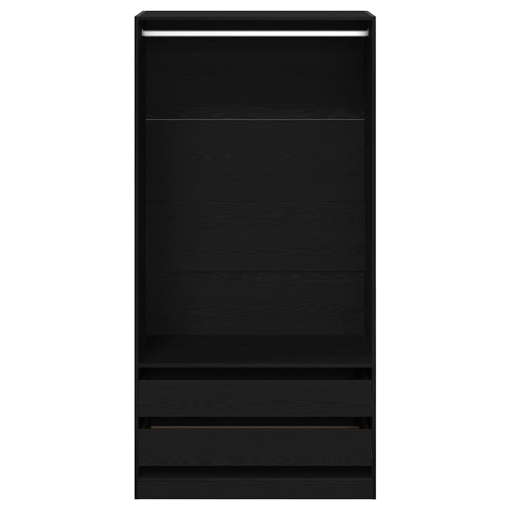vidaXL Garderoba Czarny Dąb 100 x 50 x 200 cm Materiał drewnopochodny