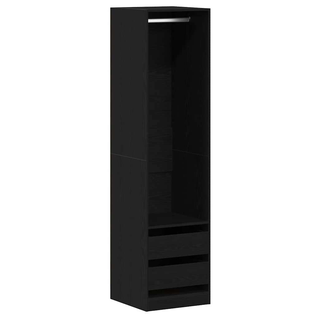 vidaXL Garderoba Czarny Dąb 50 x 50 x 200 cm Materiał drewnopochodny