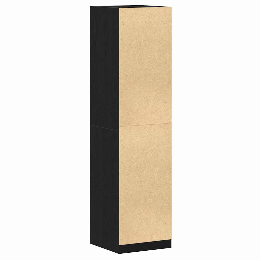 vidaXL Garderoba Czarny Dąb 50 x 50 x 200 cm Materiał drewnopochodny