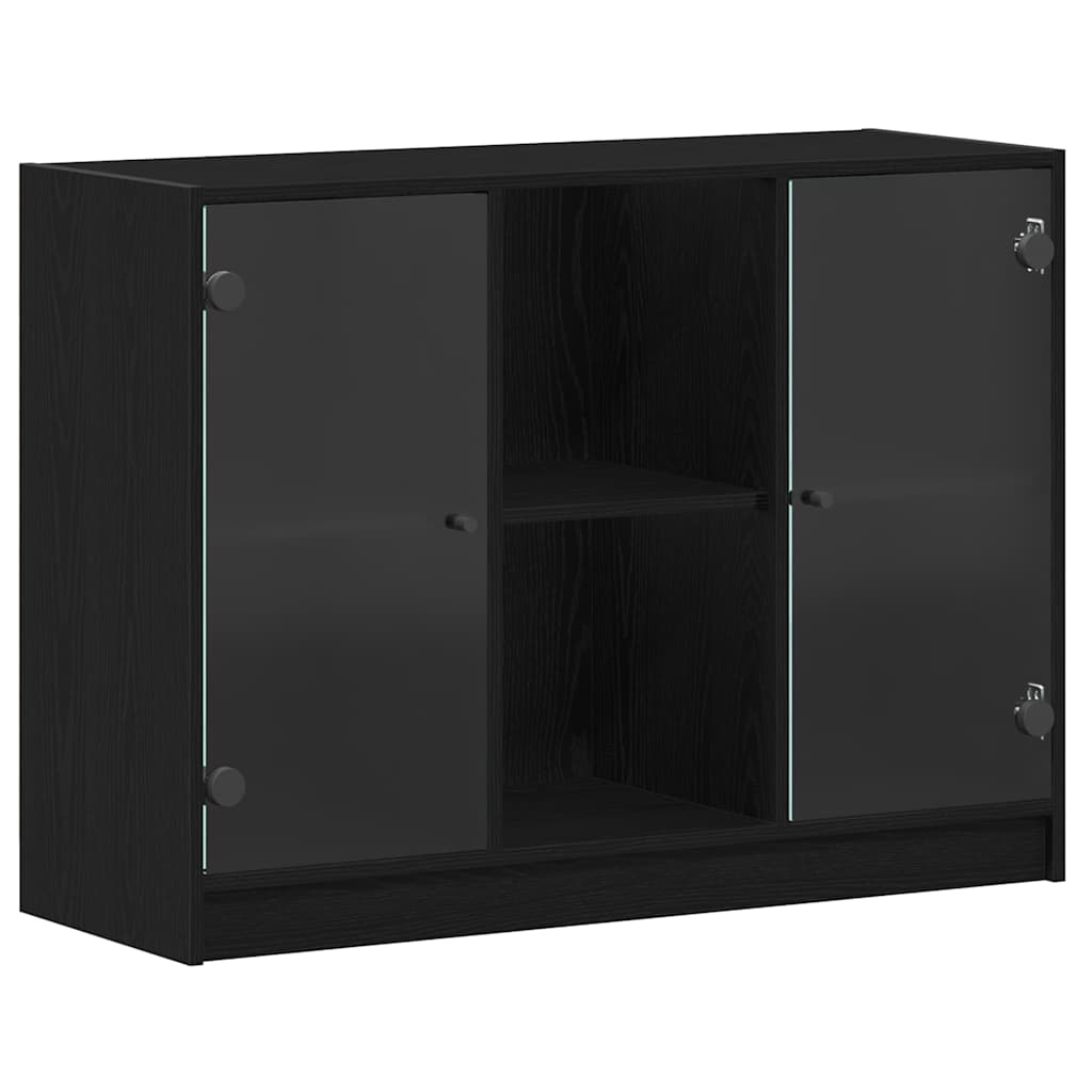 vidaXL Bufet Czarny Dąb 100 x 37 x 75.5 cm