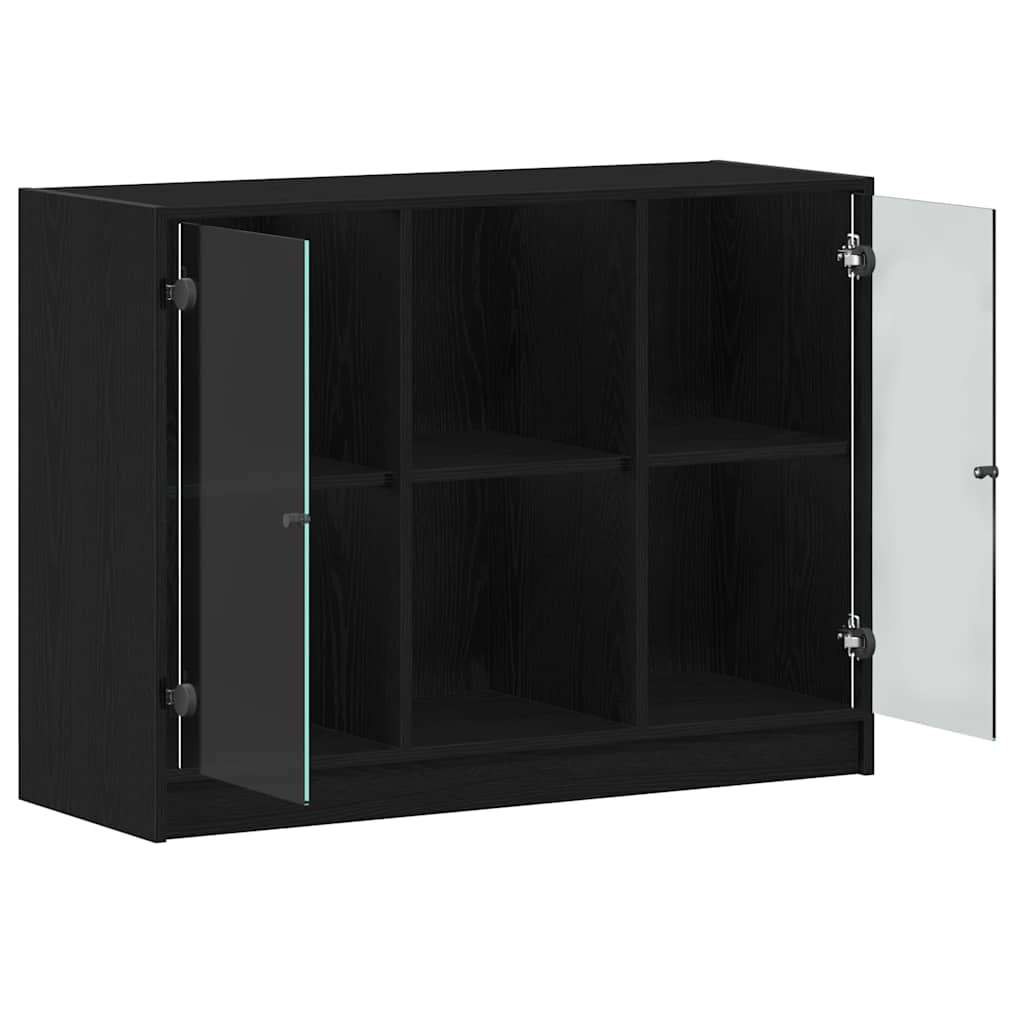 vidaXL Bufet Czarny Dąb 100 x 37 x 75.5 cm