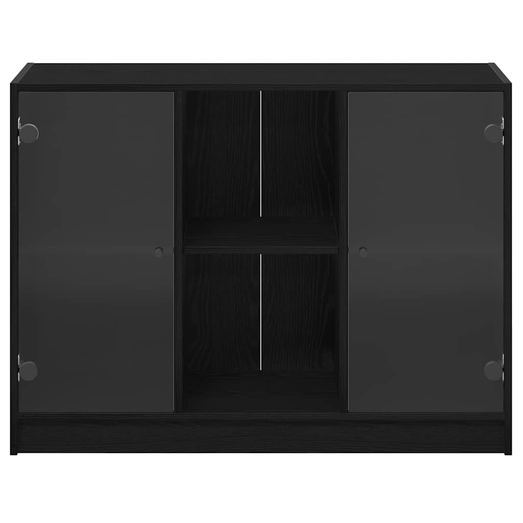 vidaXL Bufet Czarny Dąb 100 x 37 x 75.5 cm