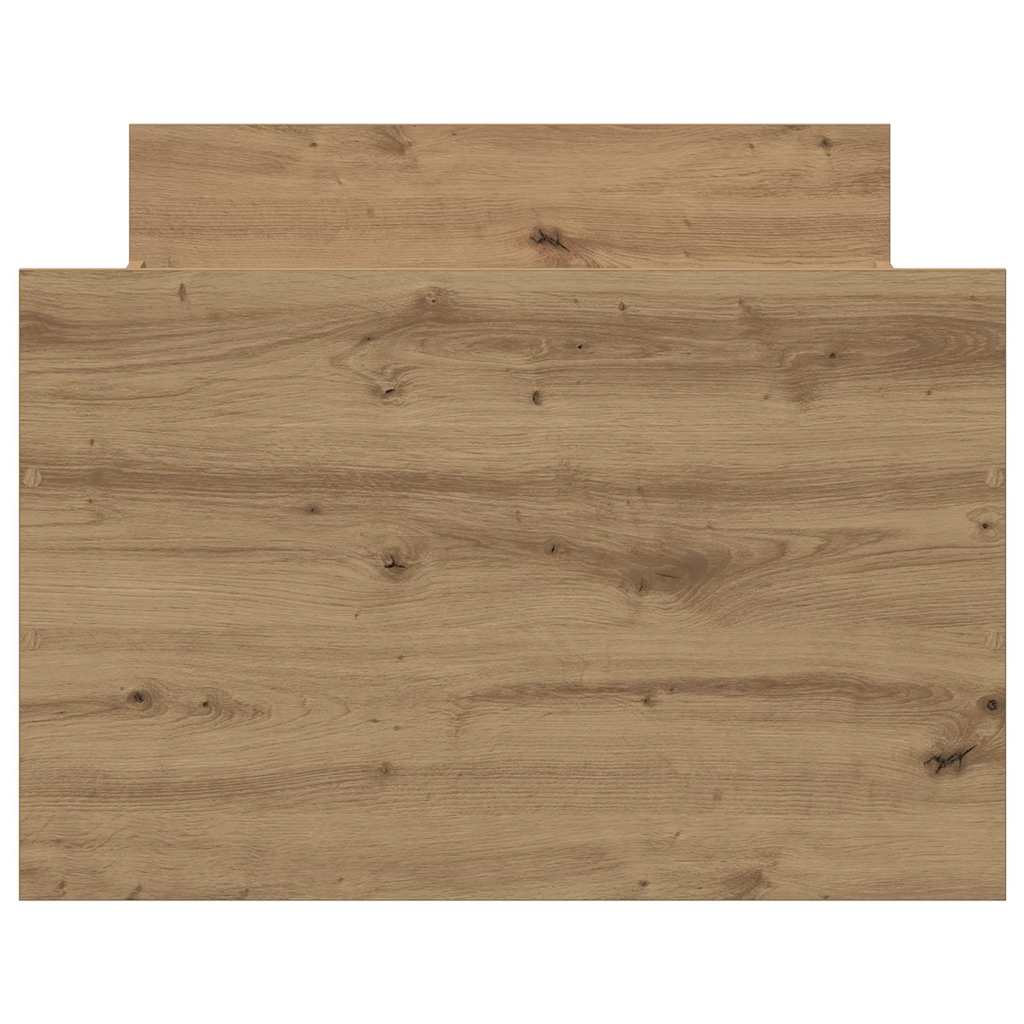 vidaXL Ramka łóżka Z zagłówkiem Dąb rzemieślniczy 193 x 78 x 50 cm