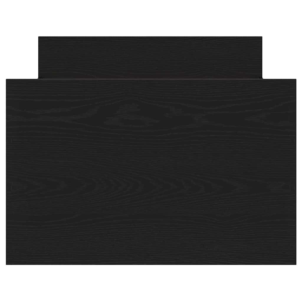 vidaXL Ramka łóżka Czarny Dąb 193 x 78 x 50 cm Materiał drewnopochodny