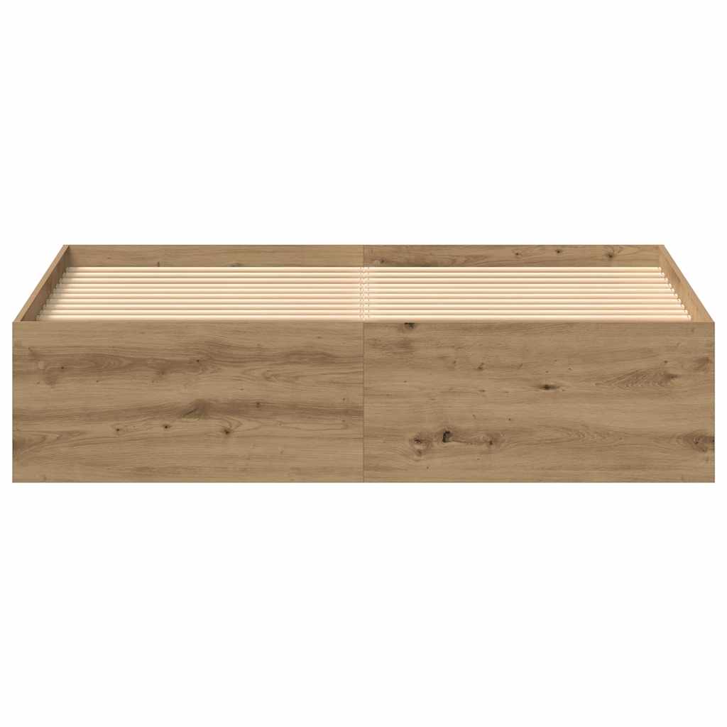 vidaXL Rama łóżka bez materaca Artisan Oak 150x200cm Drewno klejone