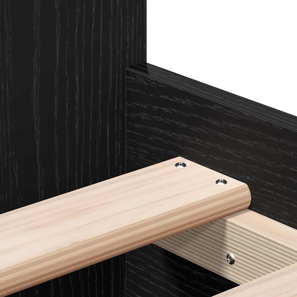 vidaXL Ramka łóżka Czarny Dąb 193 x 93 x 50 cm Materiał drewnopochodny