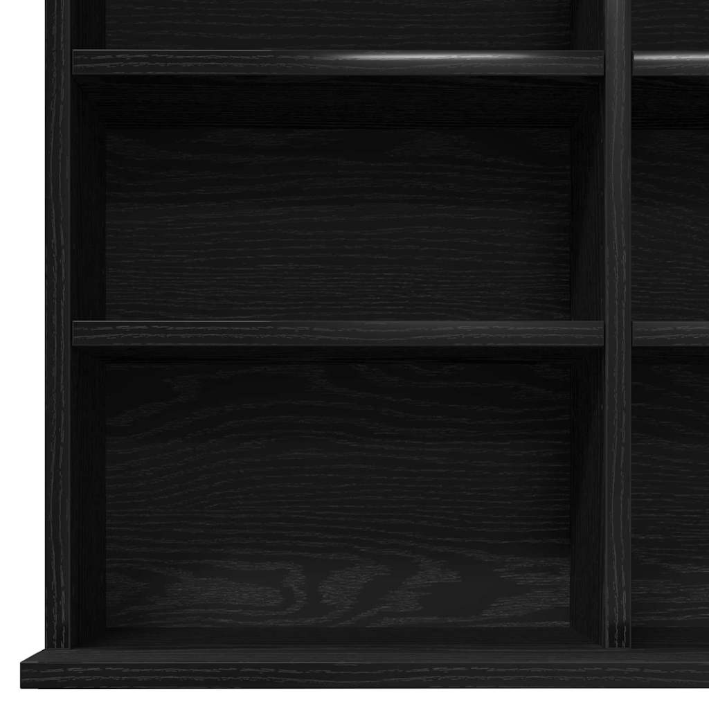 vidaXL Kabinet na płyty CD z półką Czarny Dąb 101 x 23 x 177,5 cm