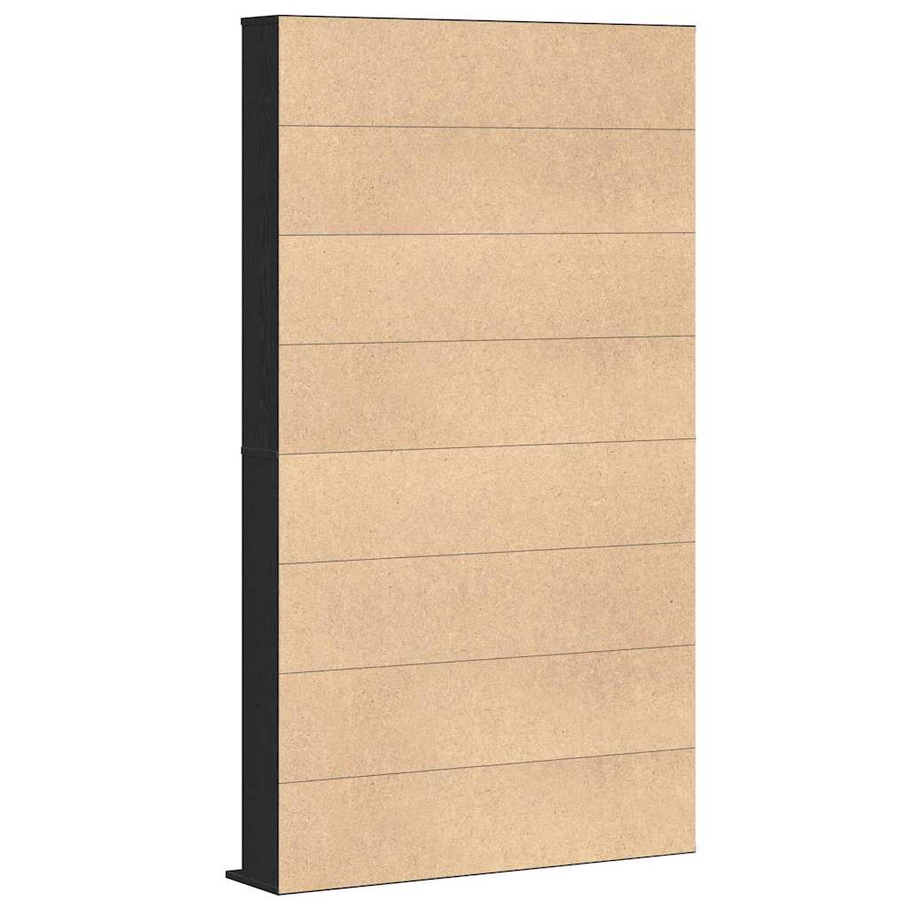 vidaXL Kabinet na płyty CD z półką Czarny Dąb 101 x 23 x 177,5 cm