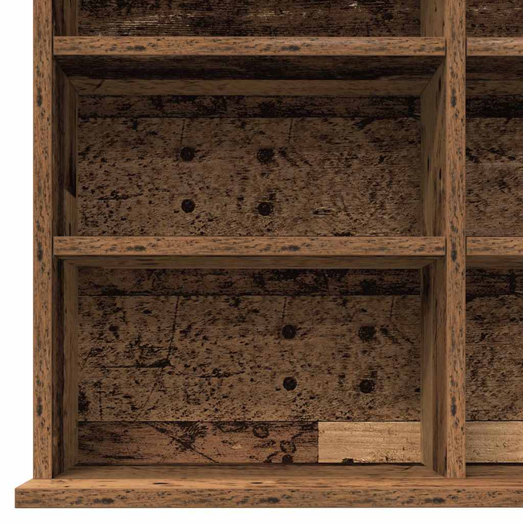 vidaXL Kabinet na płyty CD z półką Stare drewno 101 x 23 x 177,5 cm
