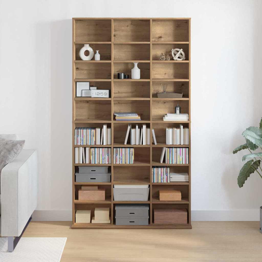 vidaXL Kabinet na płyty CD Dąb rzemieślniczy 101 x 23 x 177,5 cm