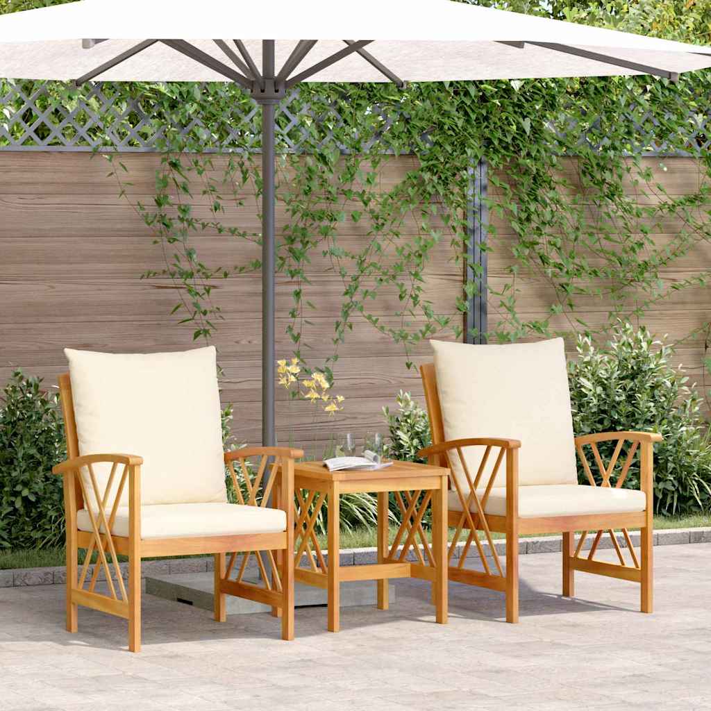 vidaXL Zestaw Sof na Ogród 3 pcs Olej Naturalny Lite Drewno Akacji
