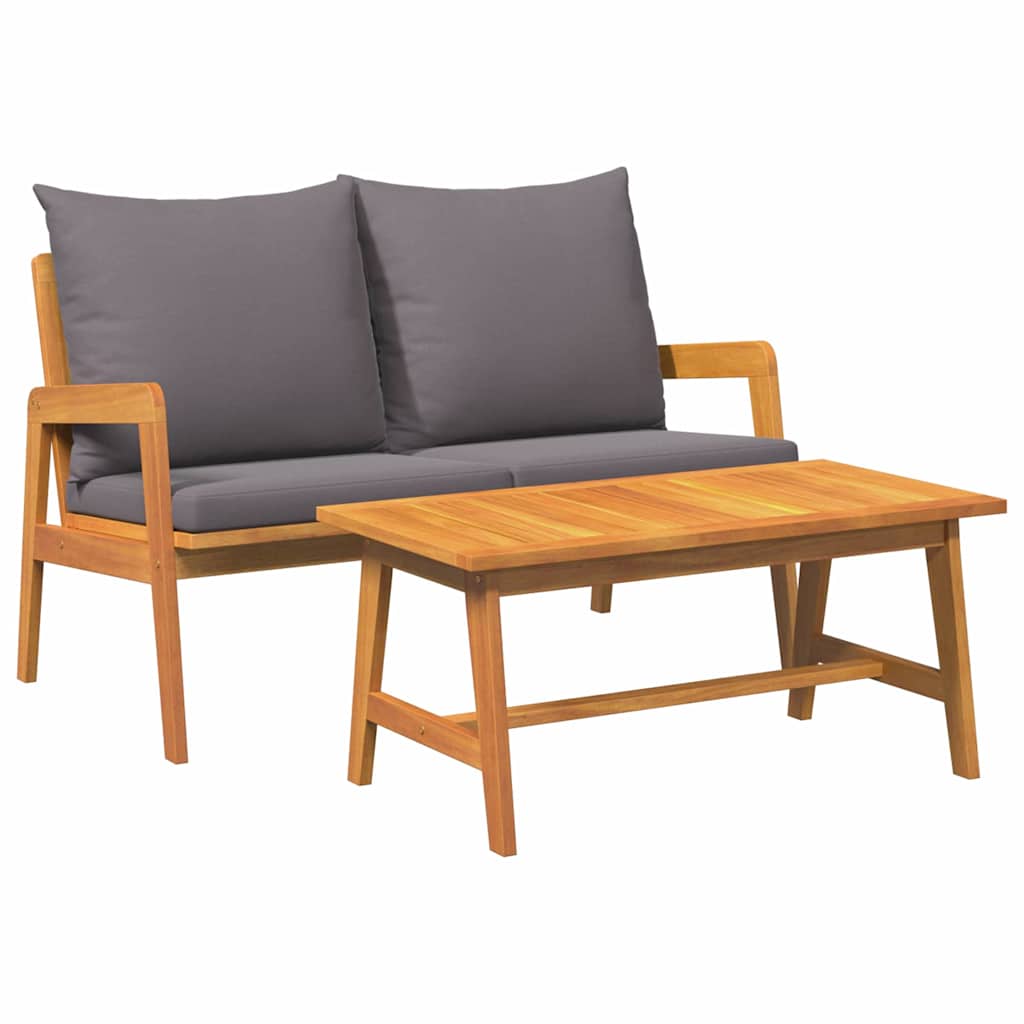 vidaXL Zestaw bistro 2 pcs Olej Naturalny Lite Drewno Akacji
