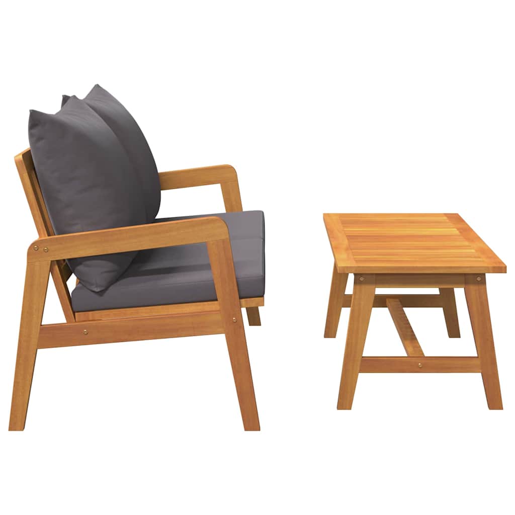 vidaXL Zestaw bistro 2 pcs Olej Naturalny Lite Drewno Akacji