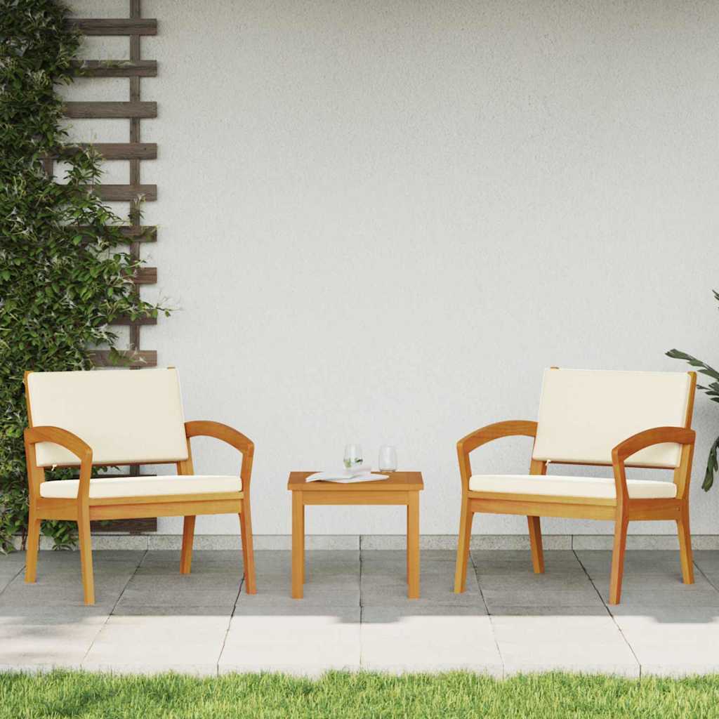 vidaXL Zestaw bistro z poduszką 3 pcs Brązowy Poliester