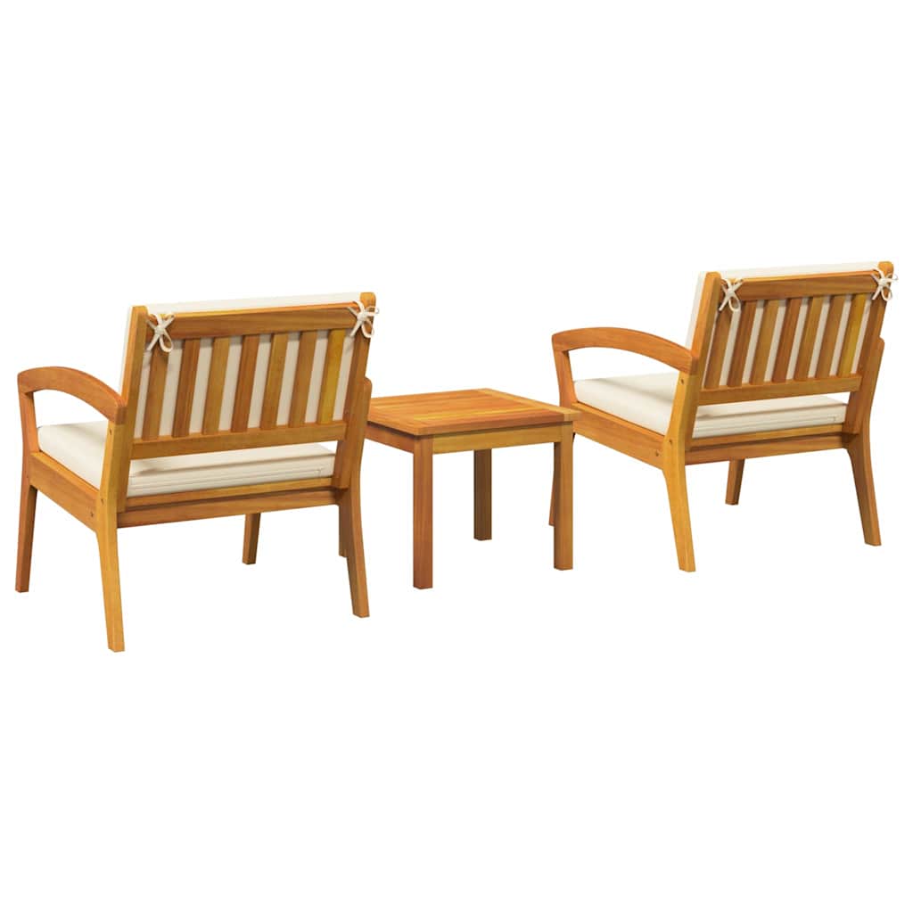 vidaXL Zestaw bistro z poduszką 3 pcs Brązowy Poliester