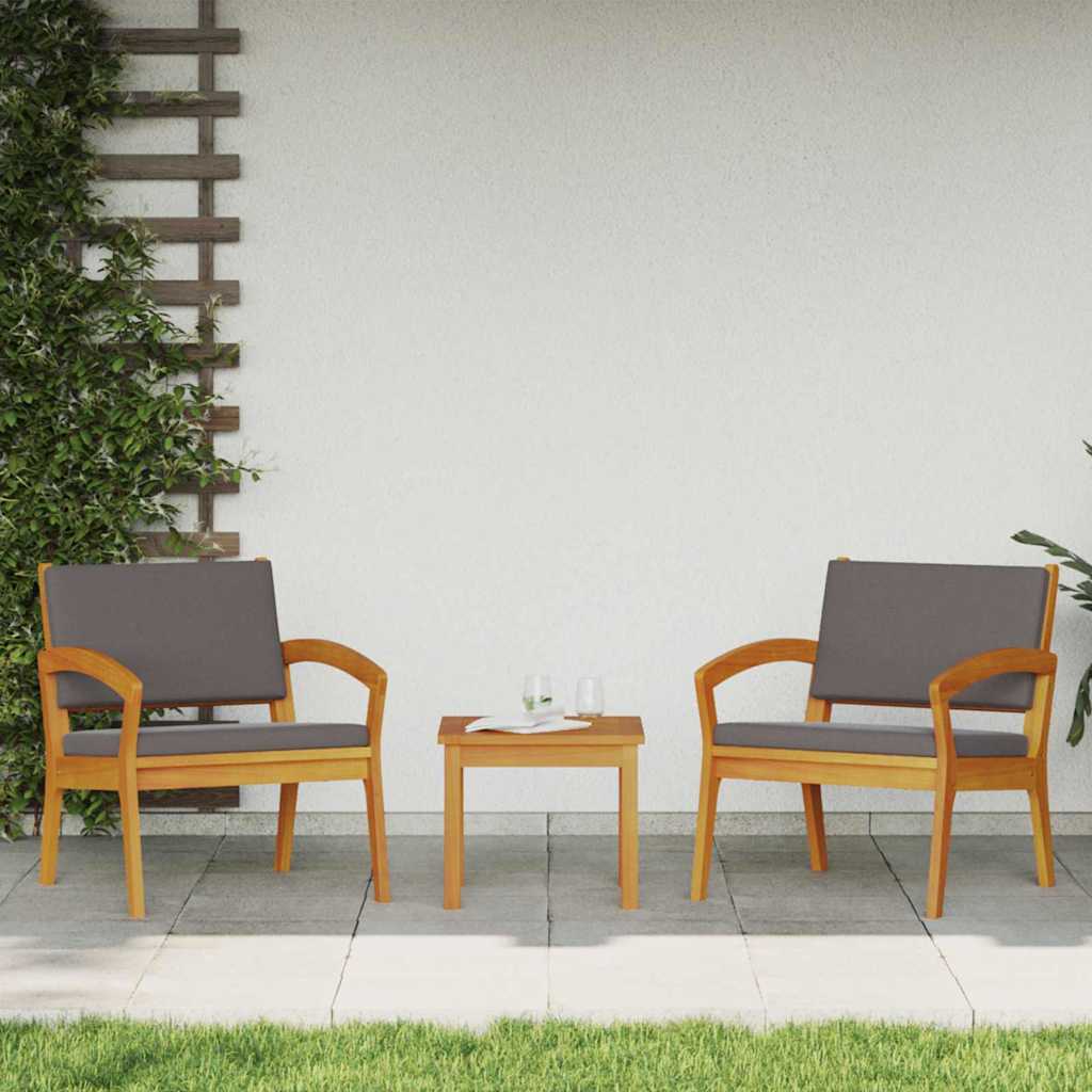 vidaXL Krzesło Ogrodowe 2 pcs Olej Naturalny Lite Drewno Akacji