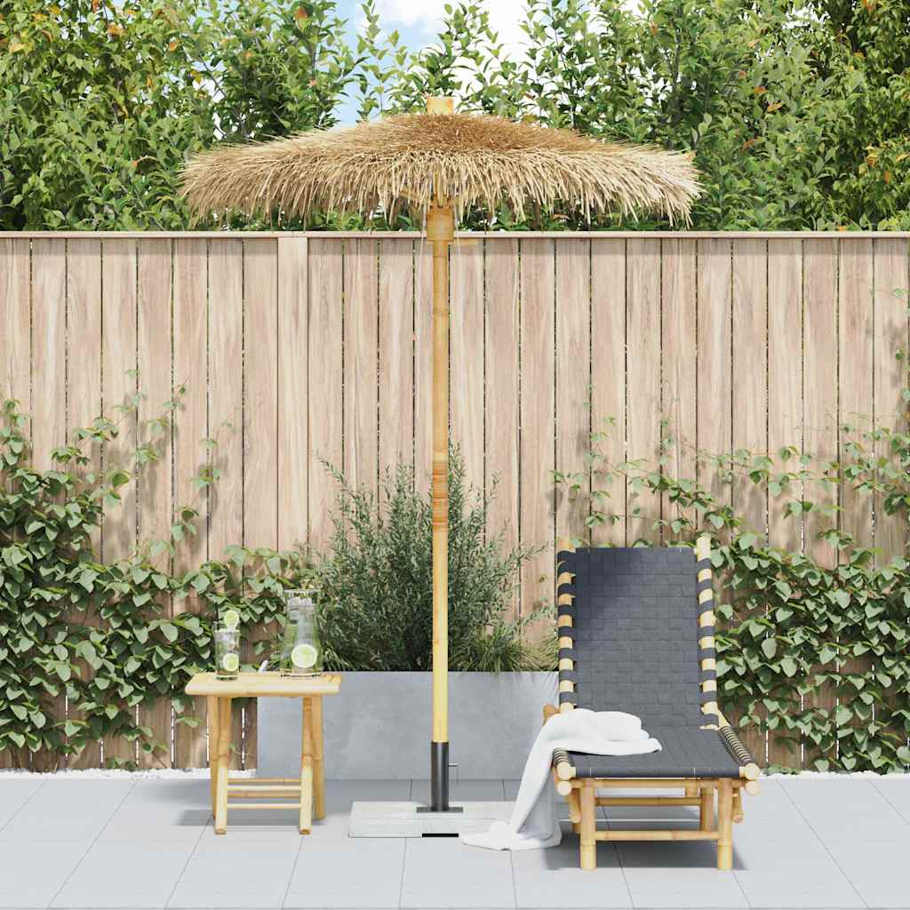 vidaXL Parasol Tiki z baldachimem z liści bananowca, 150 cm, bambus