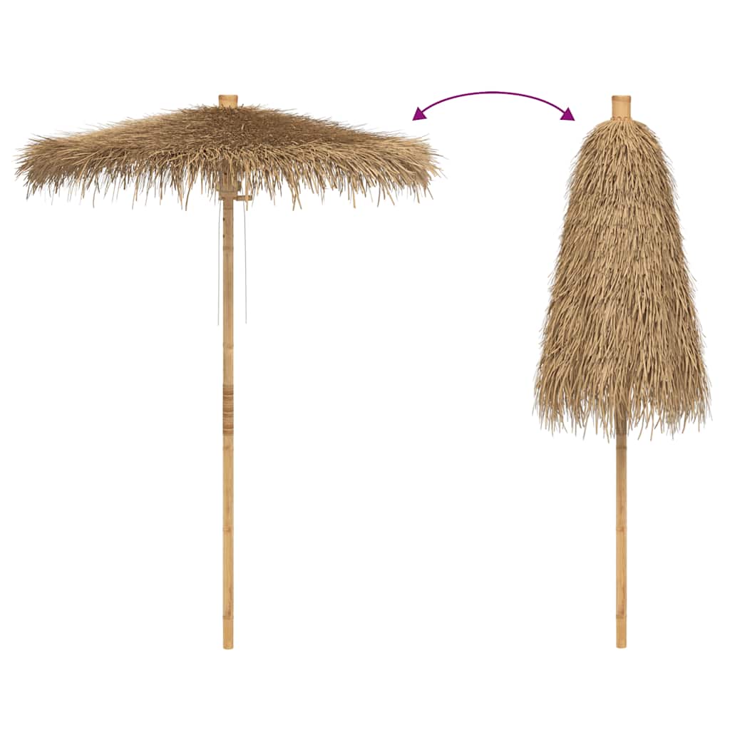 vidaXL Parasol Tiki z baldachimem z liści bananowca, 150 cm, bambus