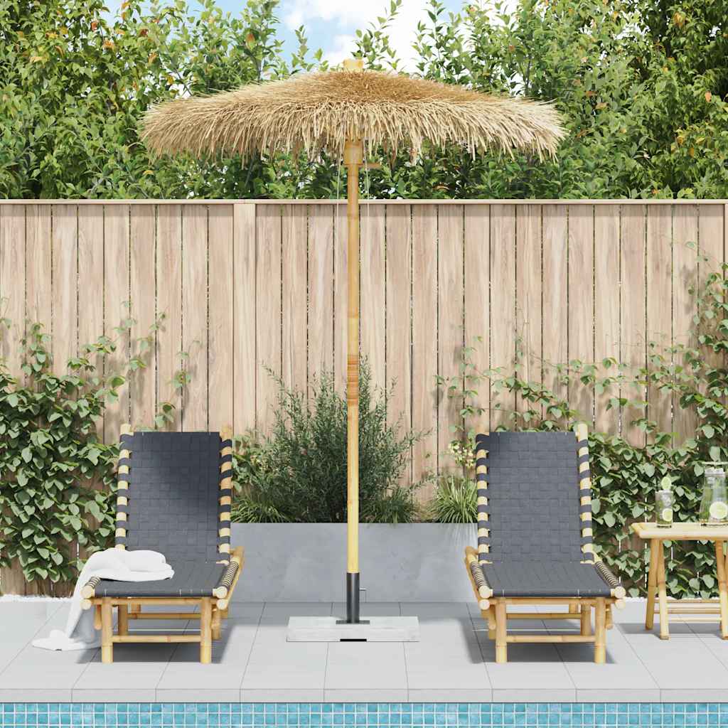 vidaXL Parasol Tiki z baldachimem z liści bananowca, 180 cm, bambus