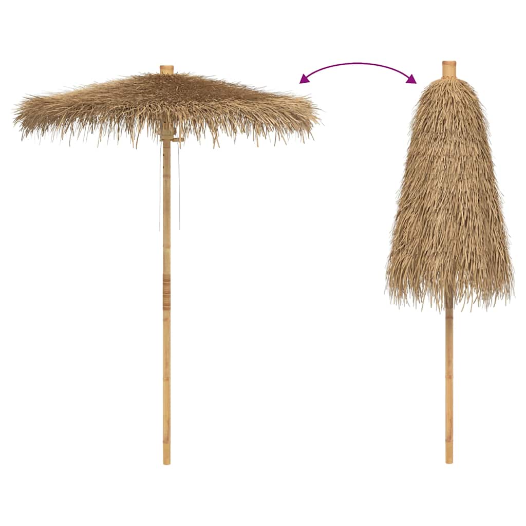 vidaXL Parasol Tiki z baldachimem z liści bananowca, 180 cm, bambus